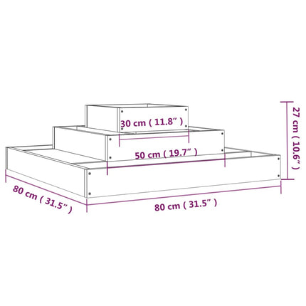 plantekasse 80x80x27 cm massivt douglasgran