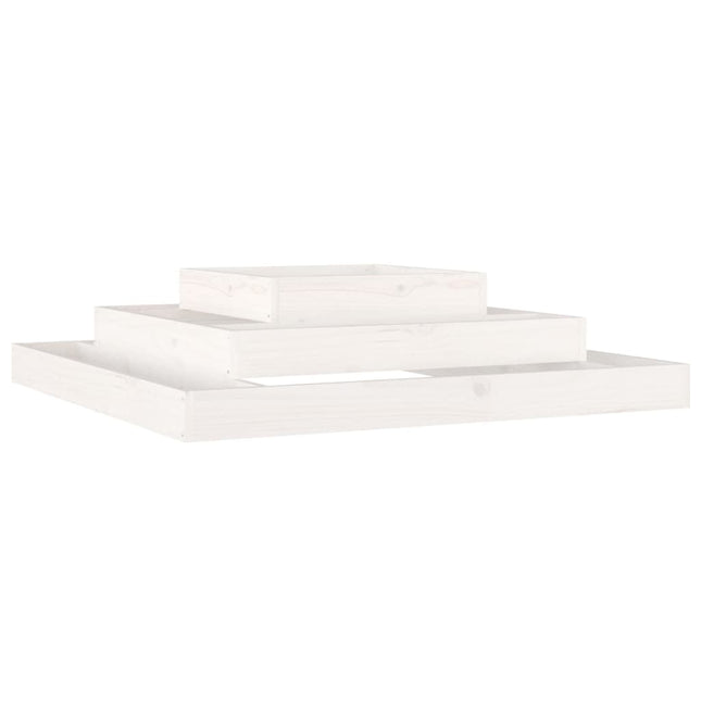 plantekasse 110x110x27 cm massivt fyrretræ hvid