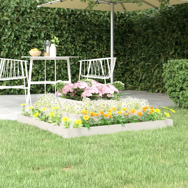 plantekasse 110x110x27 cm massivt fyrretræ hvid