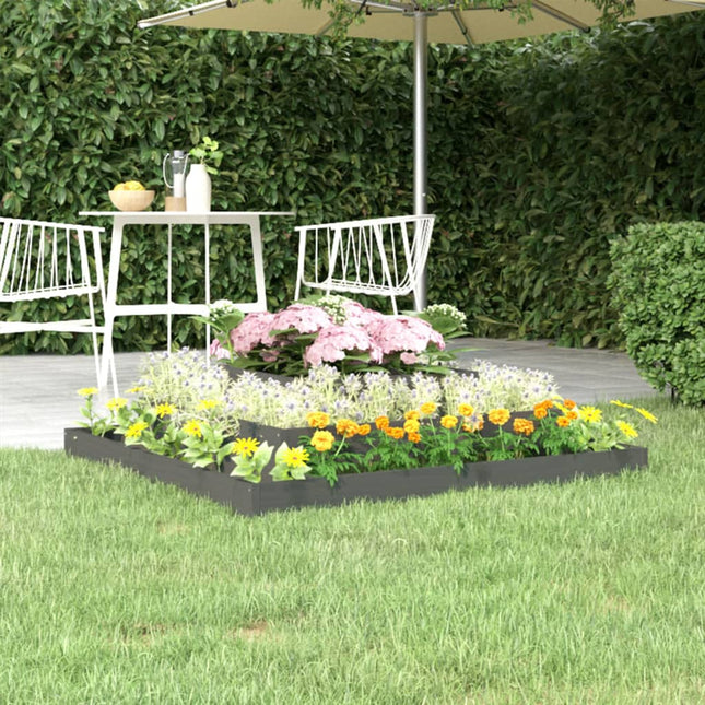 plantekasse 110x110x27 cm massivt fyrretræ grå