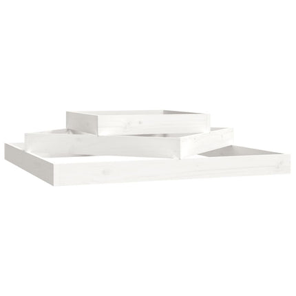 plantekasse 112x112x27 cm massivt fyrretræ hvid