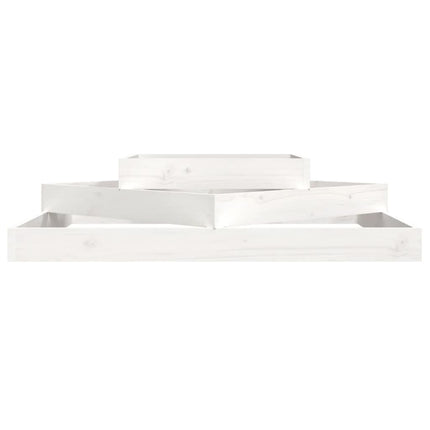 plantekasse 112x112x27 cm massivt fyrretræ hvid