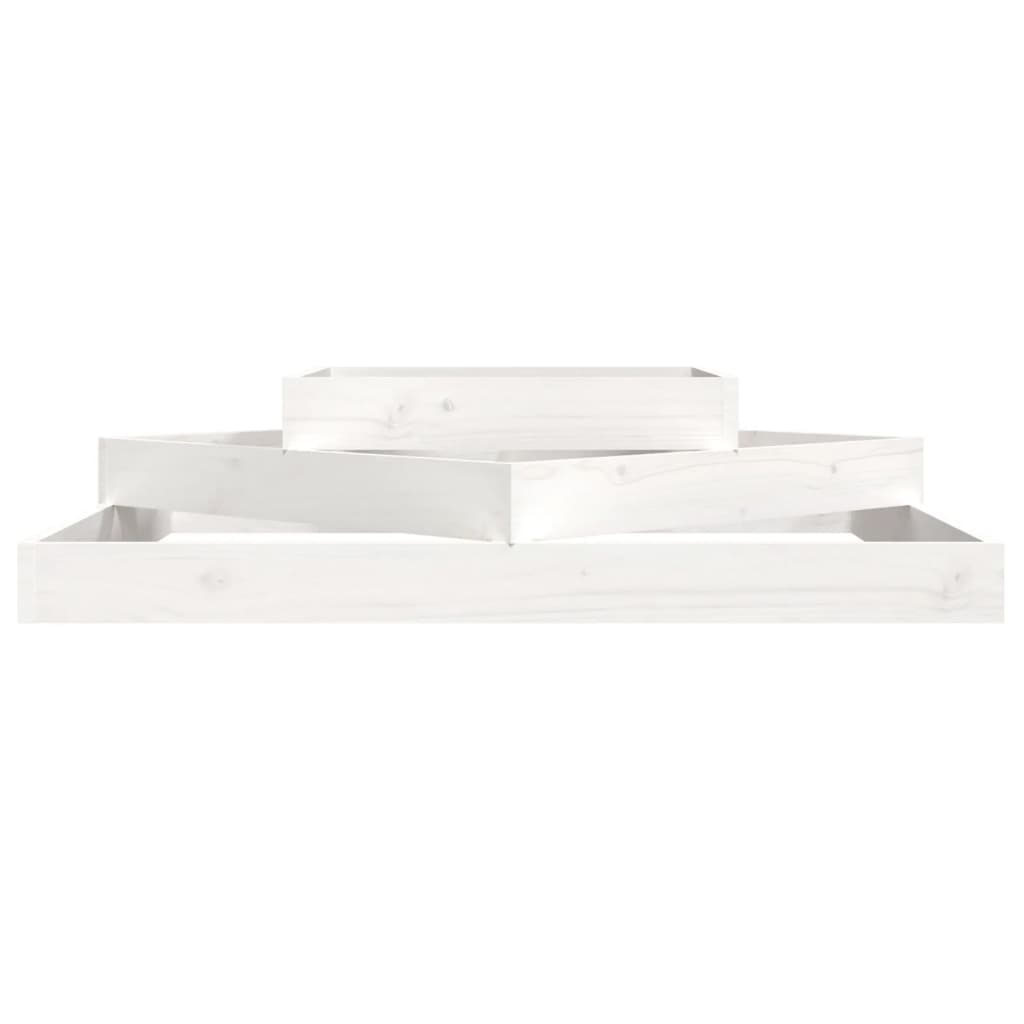 plantekasse 112x112x27 cm massivt fyrretræ hvid