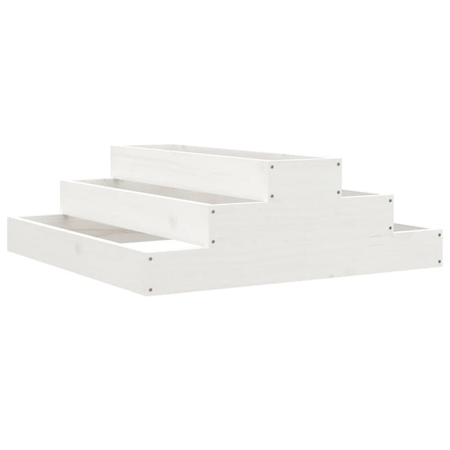 plantekasse 80x80x27 cm massivt fyrretræ hvid