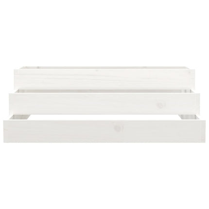 plantekasse 80x80x27 cm massivt fyrretræ hvid