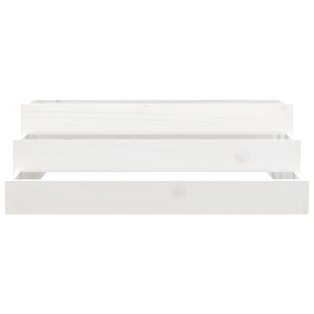 plantekasse 80x80x27 cm massivt fyrretræ hvid
