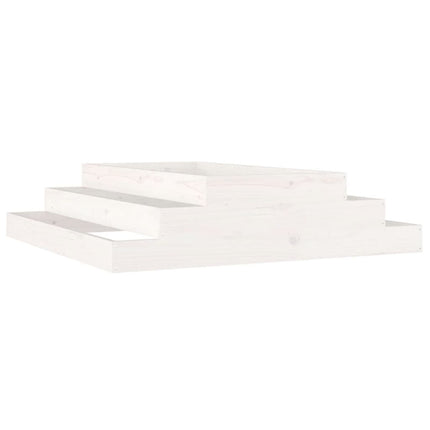 plantekasse 110x110x27 cm massivt fyrretræ hvid