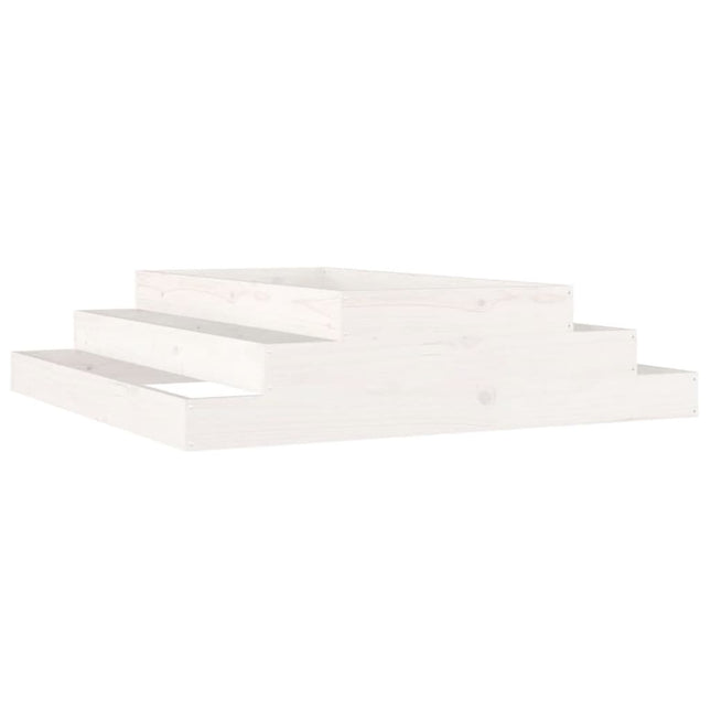 plantekasse 110x110x27 cm massivt fyrretræ hvid