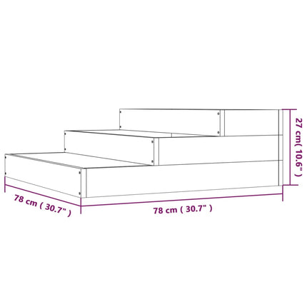 plantekasse 78x78x27 cm massivt fyrretræ