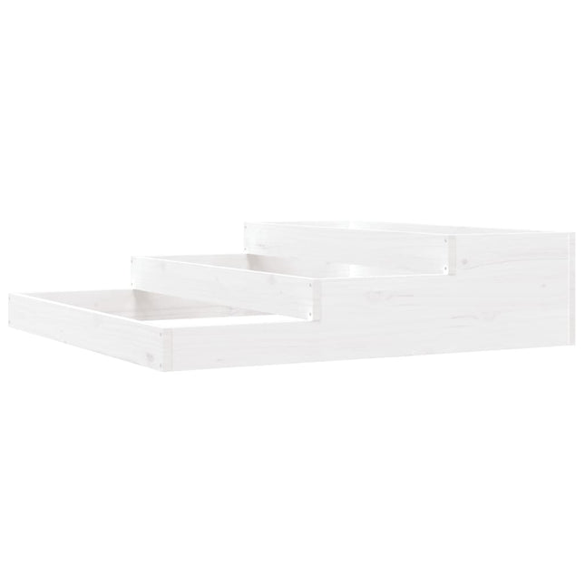 plantekasse 107x107x27 cm massivt fyrretræ hvid
