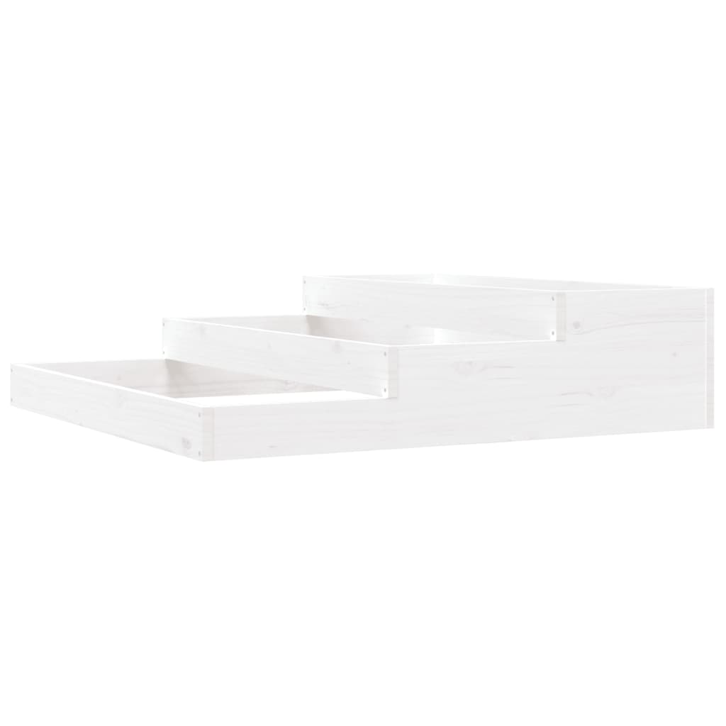plantekasse 107x107x27 cm massivt fyrretræ hvid