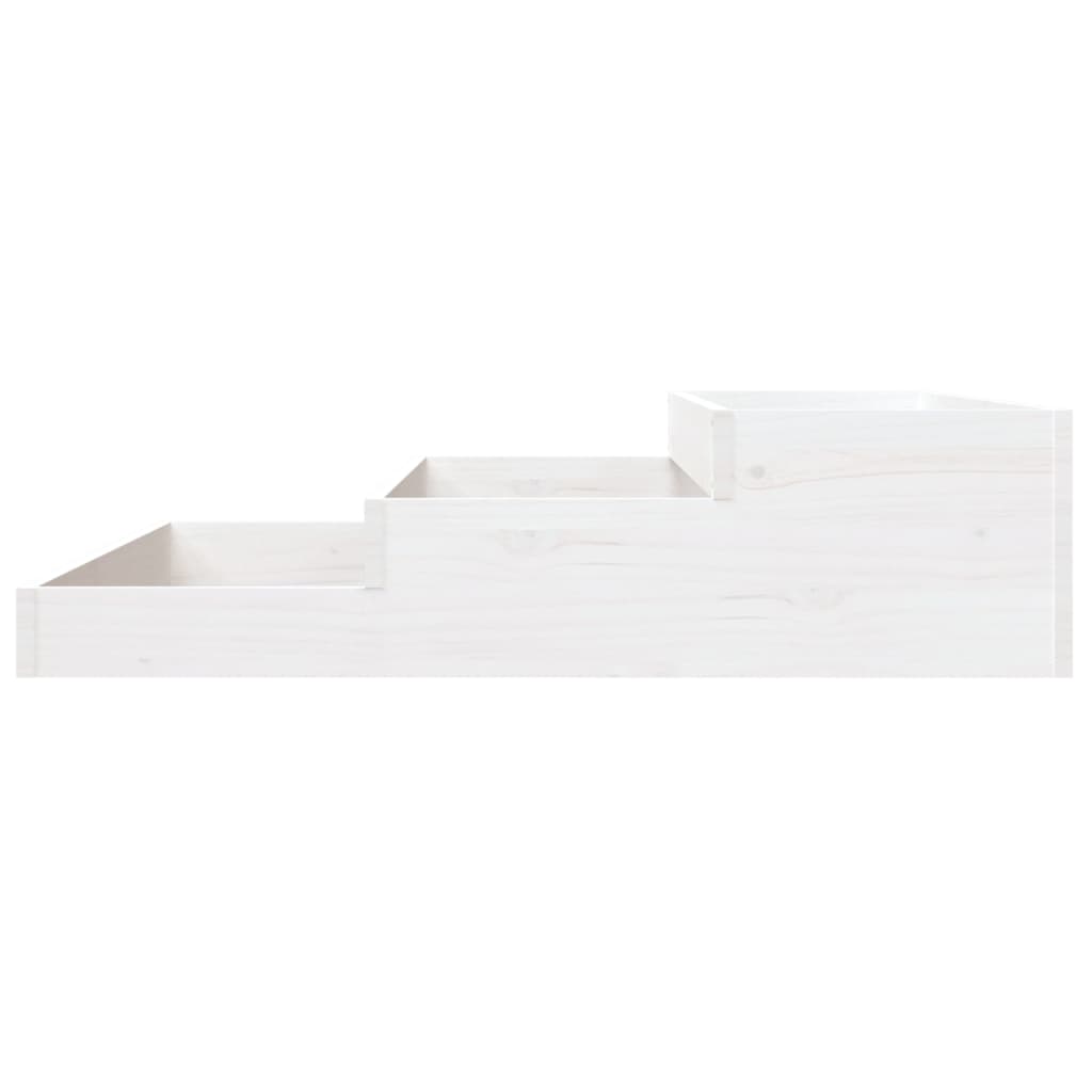 plantekasse 107x107x27 cm massivt fyrretræ hvid