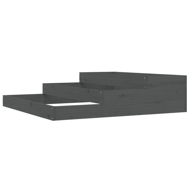 plantekasse 107x107x27 cm massivt fyrretræ grå