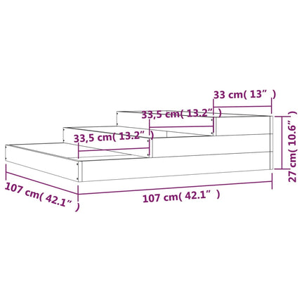 plantekasse 107x107x27 cm massivt douglasgran