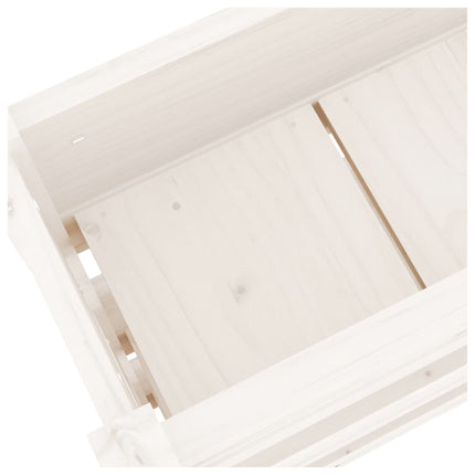 plantekasse 112x25x104,5 cm massivt fyrretræ hvid