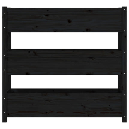 plantekasse 112x25x104,5 cm massivt fyrretræ sort