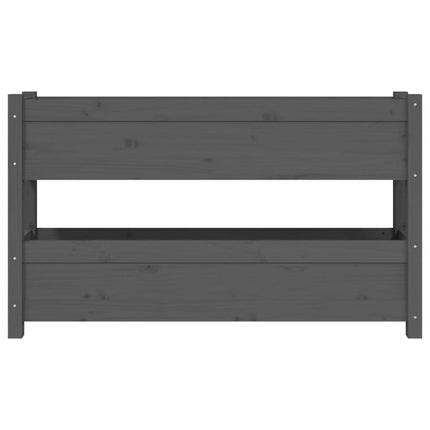 plantekasse 112x25x66 cm massivt fyrretræ grå