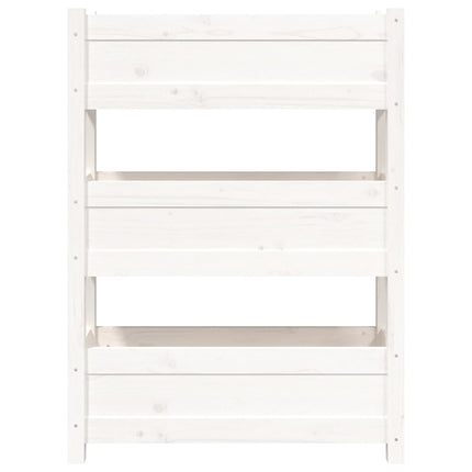plantekasse 77x25x104,5 cm massivt fyrretræ hvid