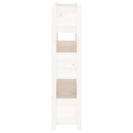 plantekasse 77x25x104,5 cm massivt fyrretræ hvid