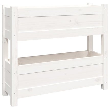 plantekasse 77x25x66 cm massivt fyrretræ hvid