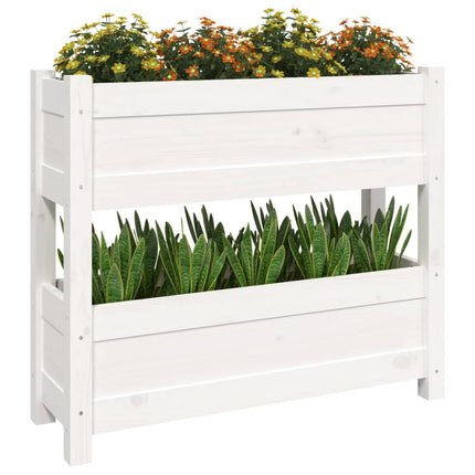 plantekasse 77x25x66 cm massivt fyrretræ hvid