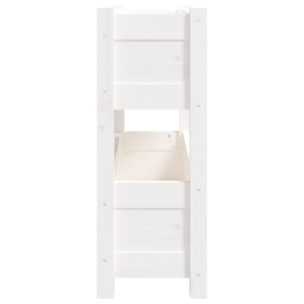 plantekasse 77x25x66 cm massivt fyrretræ hvid