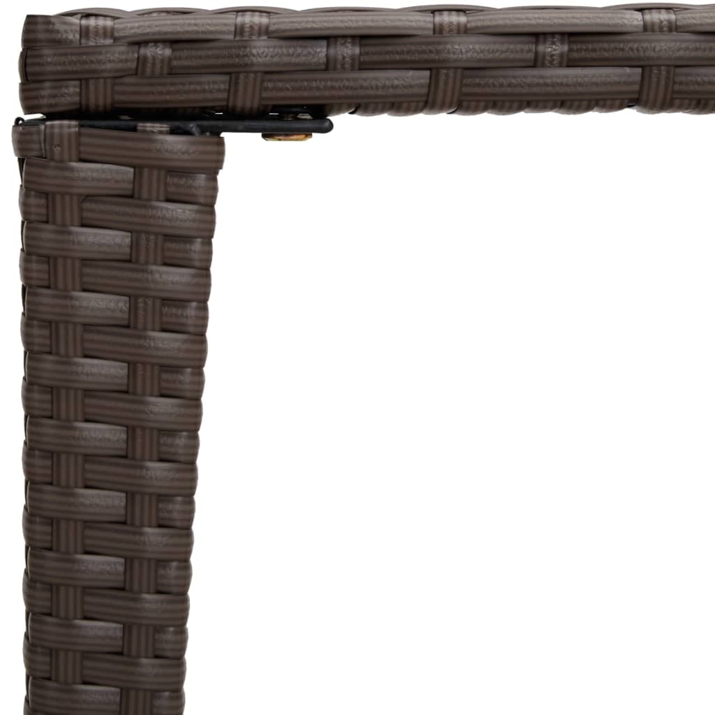 indskudsborde 3 stk. polyrattan brun