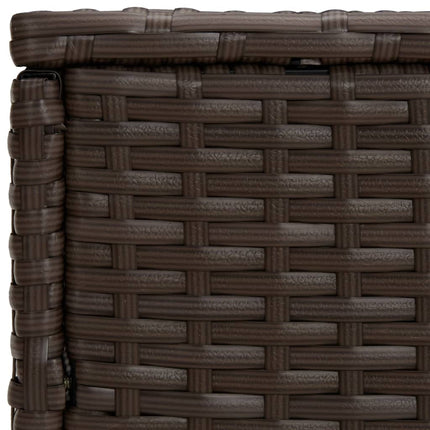 sideborde 3 stk. polyrattan brun