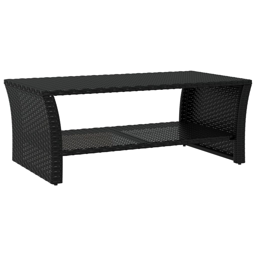 sofabord 100x50x40 cm polyrattan sort