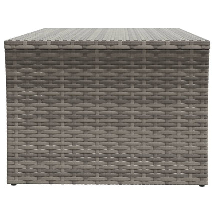 sofabord 100x50x40 cm polyrattan grå