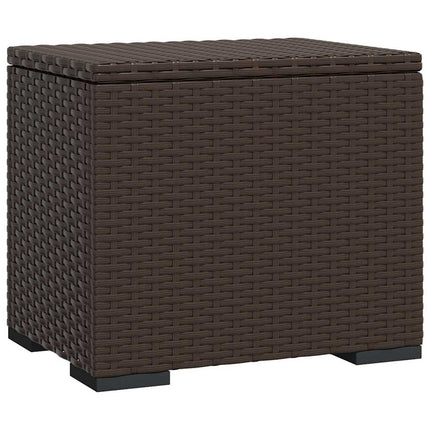 ottomaner med hynder 2 stk. 40x30x40 cm polyrattan brun