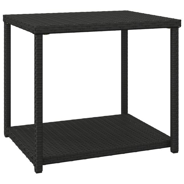 sidebord 55x45x49 cm polyrattan sort