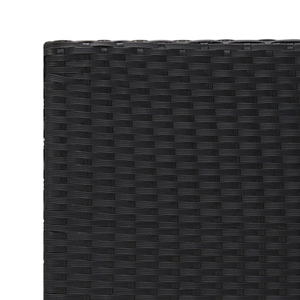 sidebord 55x45x49 cm polyrattan sort
