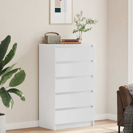 skuffeskab 60x36x103 cm konstrueret træ hvid