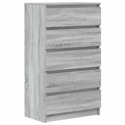 kommode 60x36x103 cm konstrueret træ grå sonoma-eg