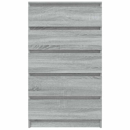 kommode 60x36x103 cm konstrueret træ grå sonoma-eg