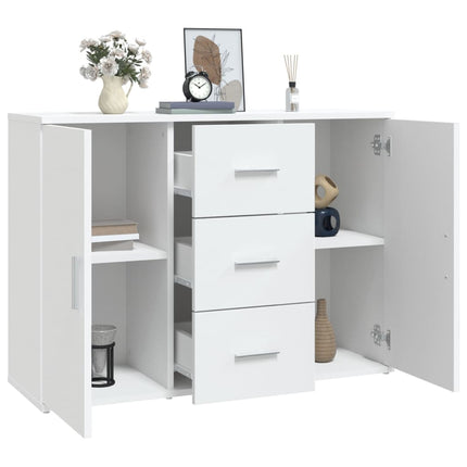 skænk 91x29,5x65 cm konstrueret træ hvid