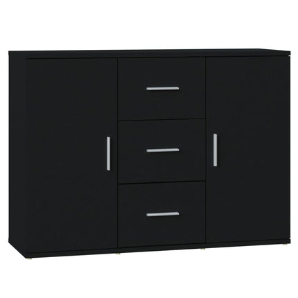 skænk 91x29,5x65 cm konstrueret træ sort