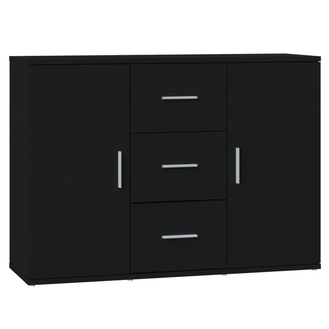 skænk 91x29,5x65 cm konstrueret træ sort