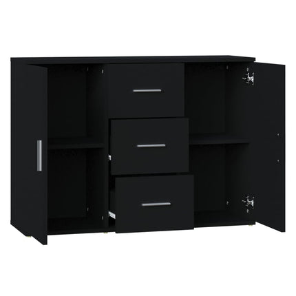 skænk 91x29,5x65 cm konstrueret træ sort