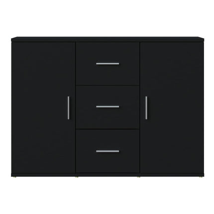 skænk 91x29,5x65 cm konstrueret træ sort