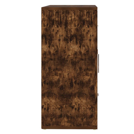 skænk 91x29,5x65 cm konstrueret træ røget egetræsfarve