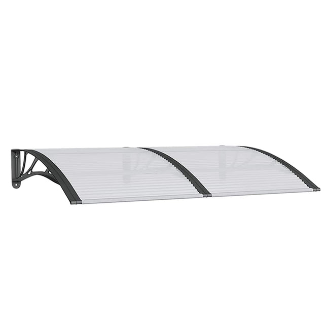 dørbaldakin 150x100 cm polycarbonat sort