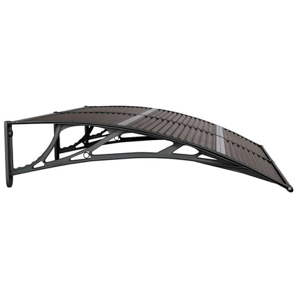 dørbaldakin 150x100 cm polycarbonat sort