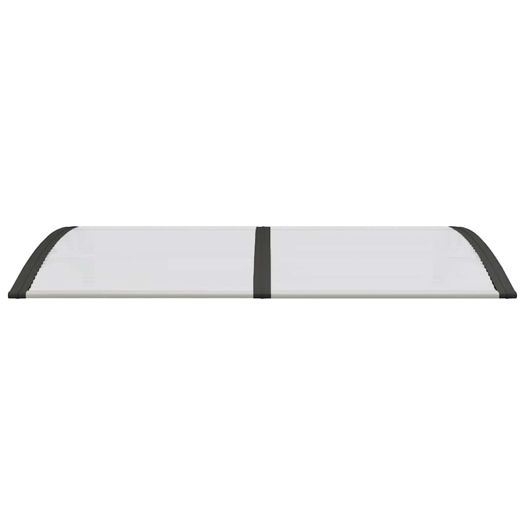 dørbaldakin 150x75 cm polycarbonat sort og transparent