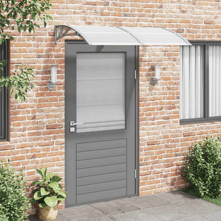 dørbaldakin 150x75 cm polycarbonat grå