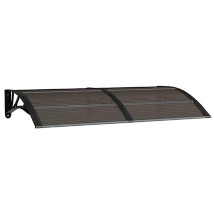 dørbaldakin 150x75 cm polycarbonat sort