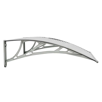 dørmarkise grå og transparent 80x75 cm polycarbonat