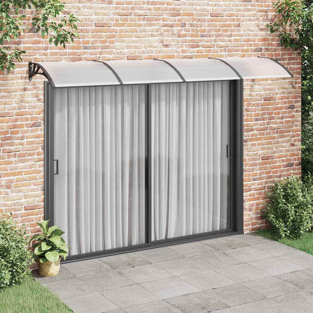 dørbaldakin 350x100 cm polycarbonat sort