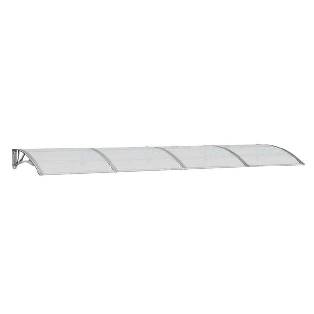 dørmarkise grå 350x100 cm polycarbonat